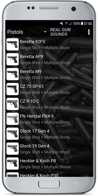 اسکرین شات 3 برنامه REAL GUN SOUNDS