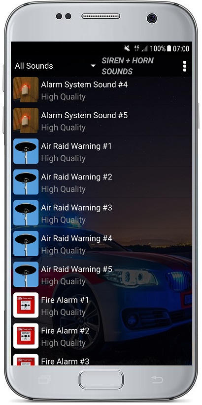 اسکرین شات 1 برنامه SIREN + HORN SOUNDS