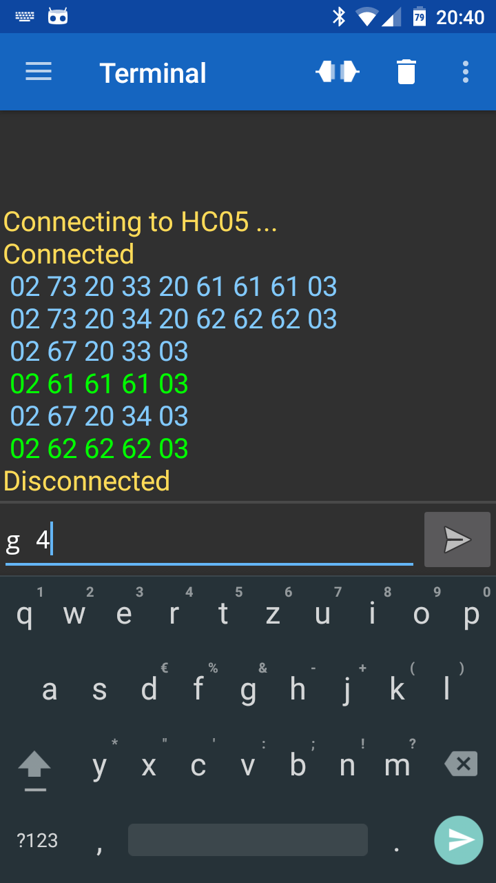اسکرین شات 3 برنامه Serial Bluetooth Terminal