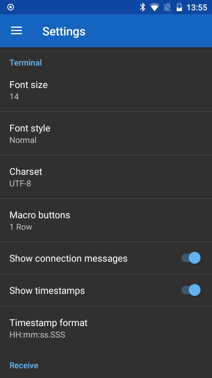 اسکرین شات 6 برنامه Serial Bluetooth Terminal