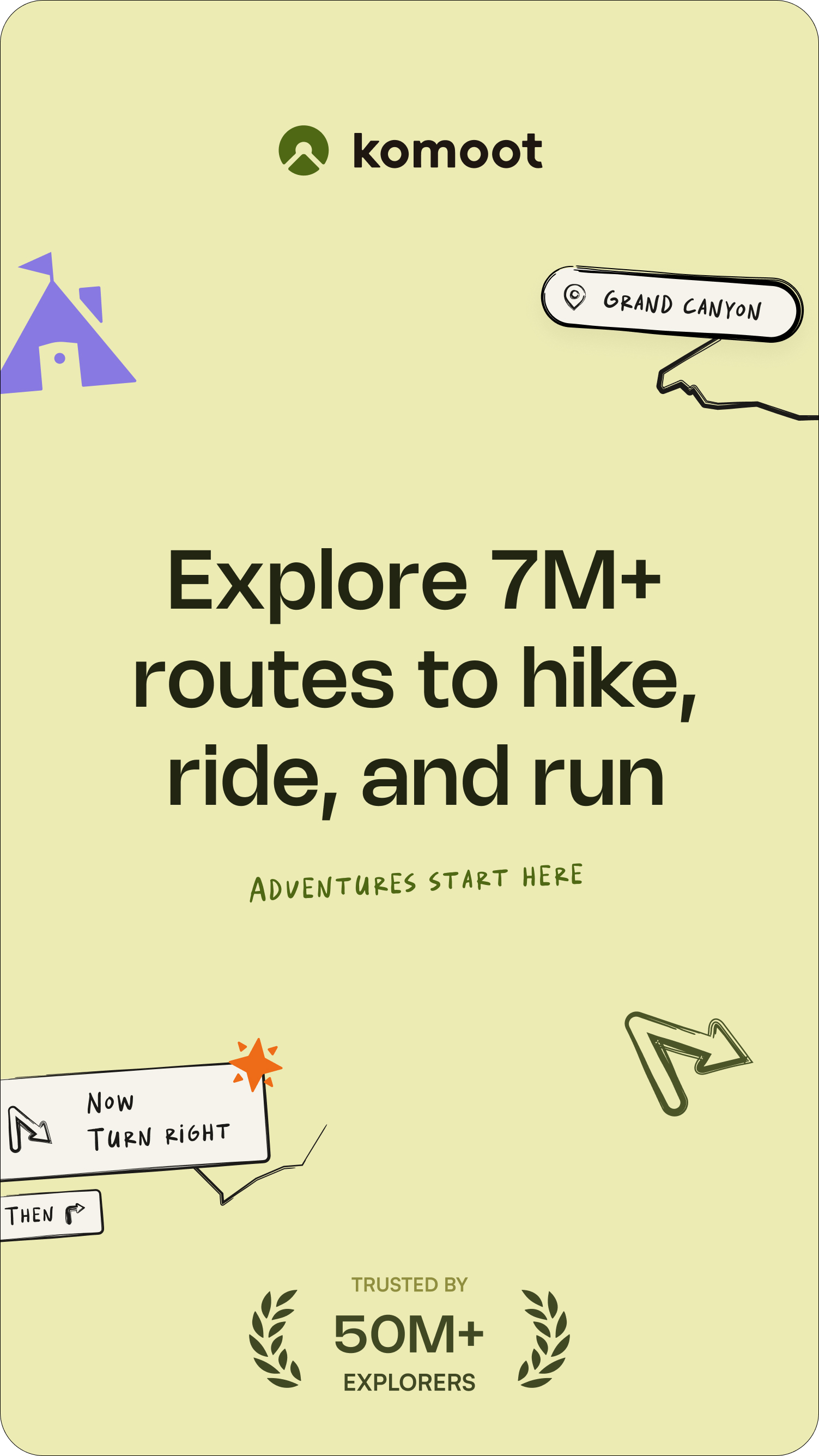 اسکرین شات 1 برنامه komoot - hike, bike & run