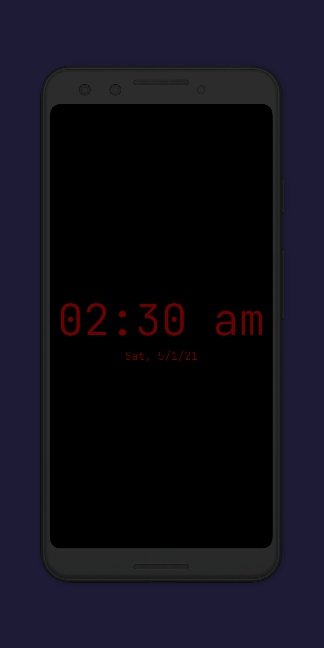 اسکرین شات 1 برنامه Night Clock (Digital Clock)