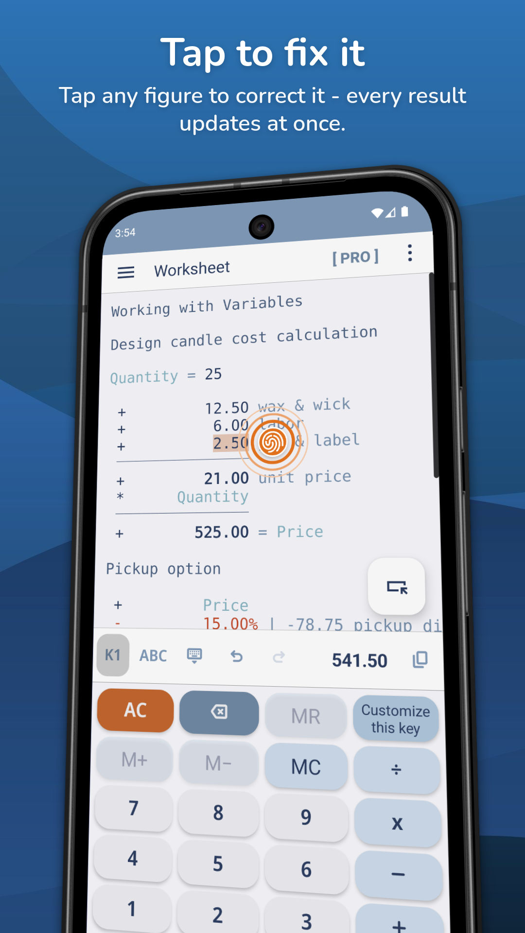 اسکرین شات 3 برنامه CalcTape Calculator with Tape