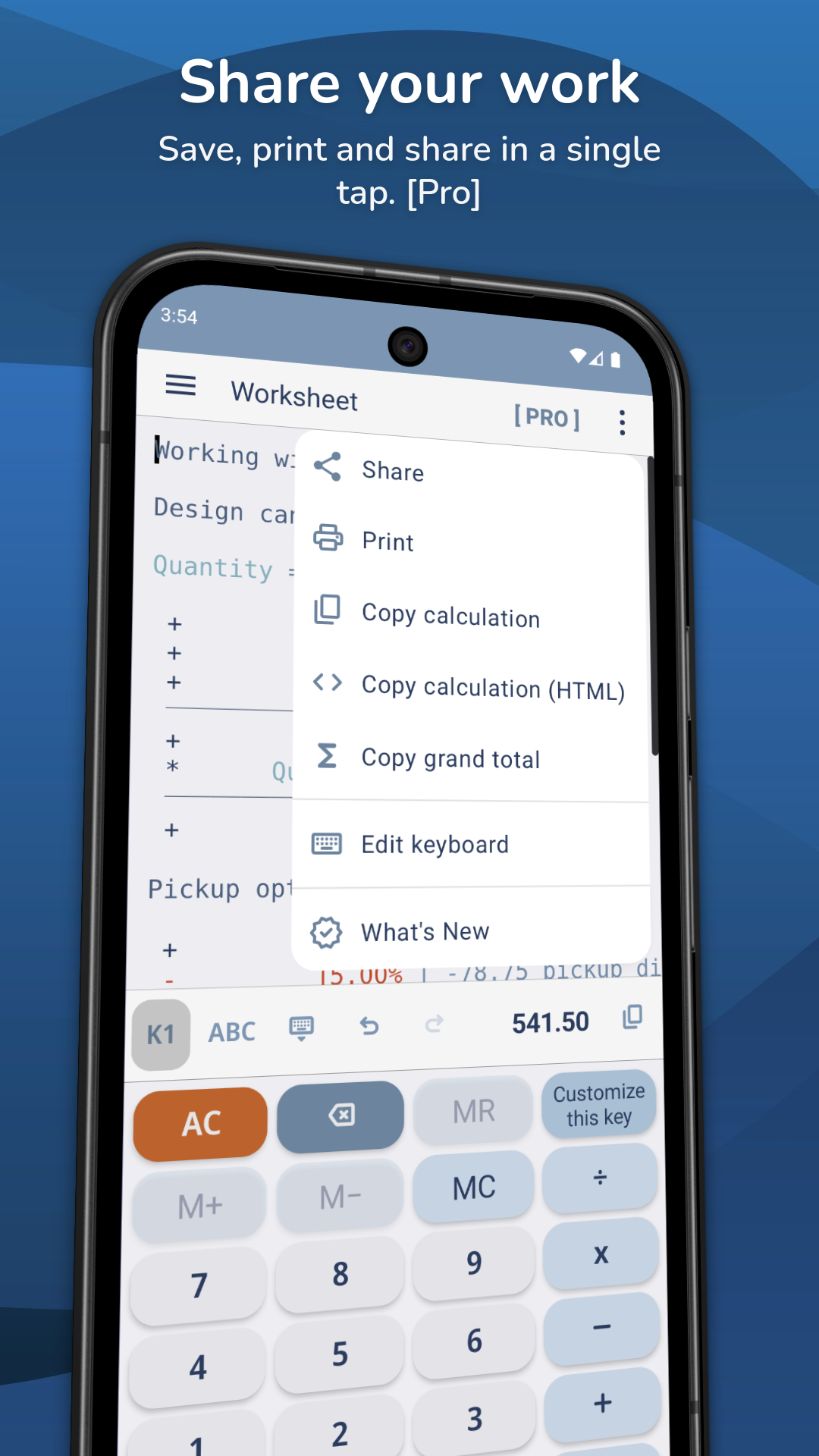 اسکرین شات 8 برنامه CalcTape Calculator with Tape