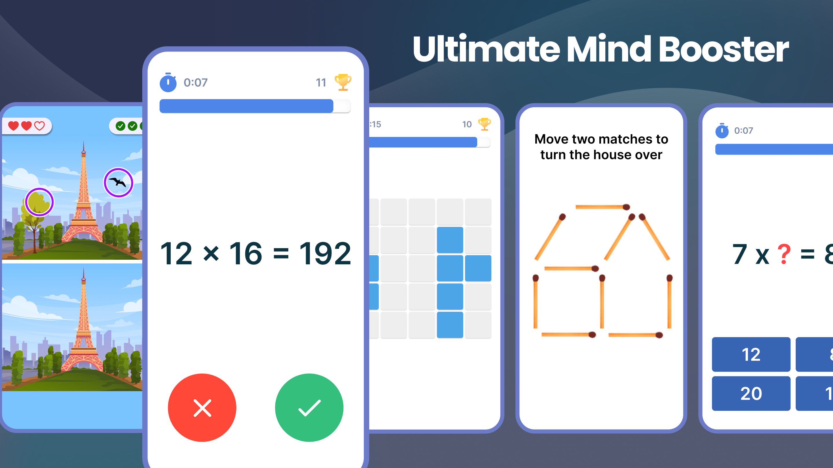 اسکرین شات 2 بازی Brain Games: Math and IQ Test