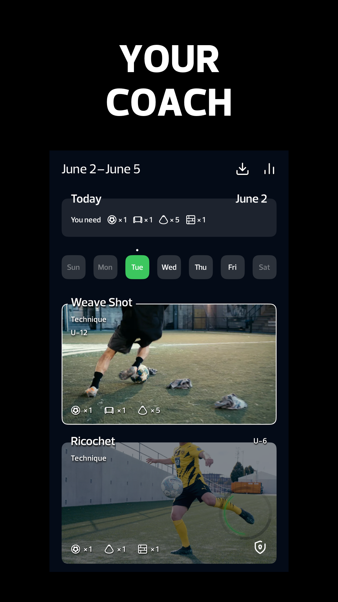 اسکرین شات 1 برنامه box-to-box: Soccer Training