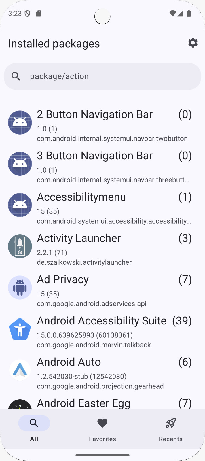 اسکرین شات 1 برنامه Activity Launcher