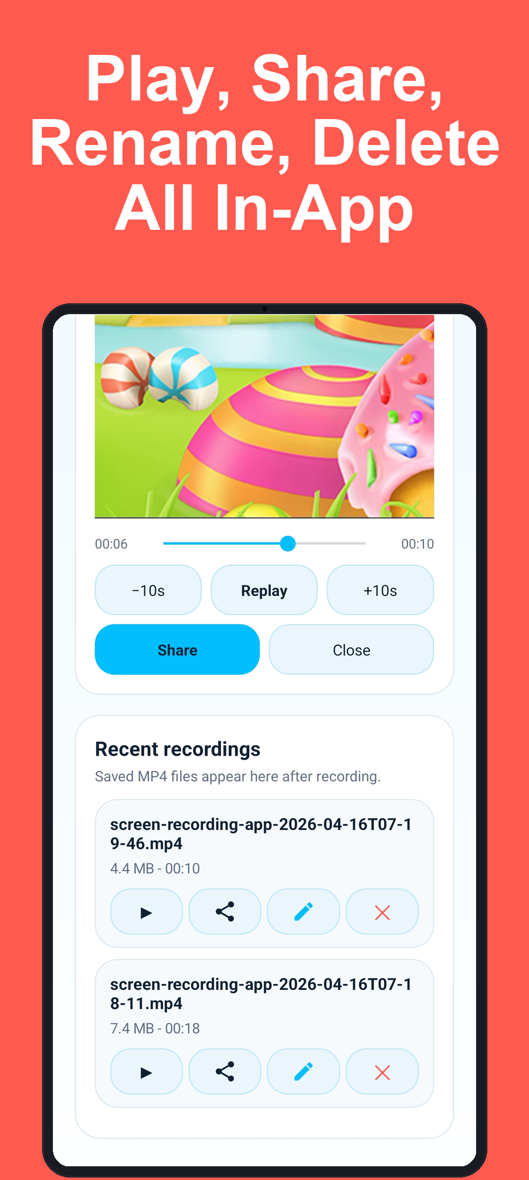 اسکرین شات 4 برنامه Screen Recording App