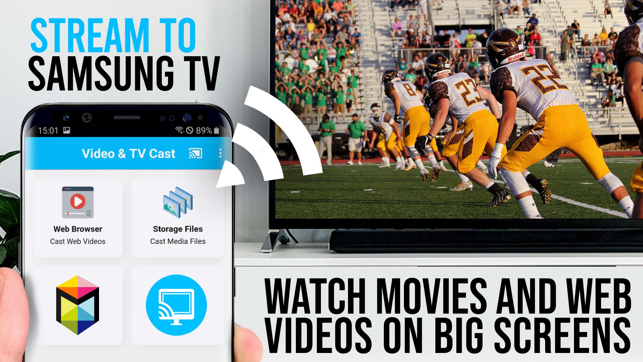 اسکرین شات 1 برنامه TV Cast for Samsung TV