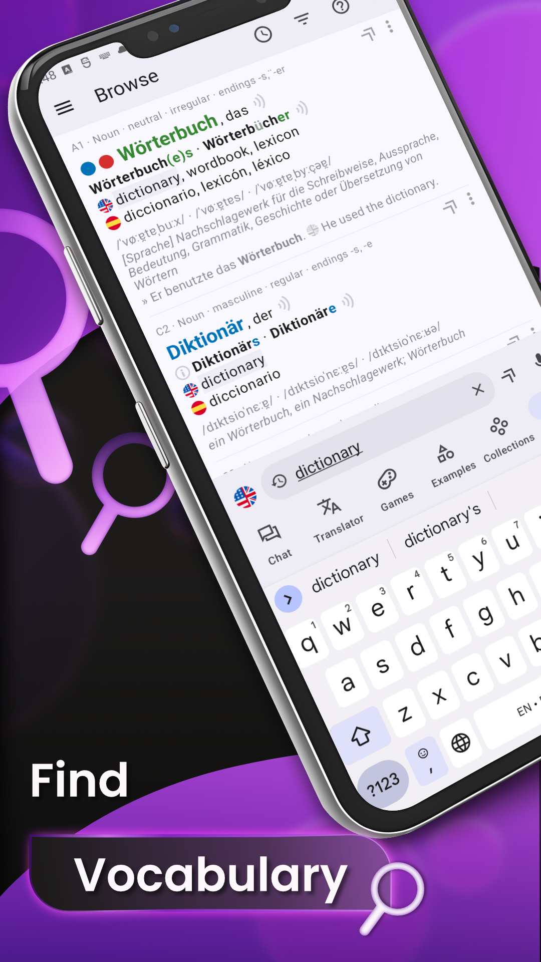 اسکرین شات 2 برنامه German Dictionary for Learners
