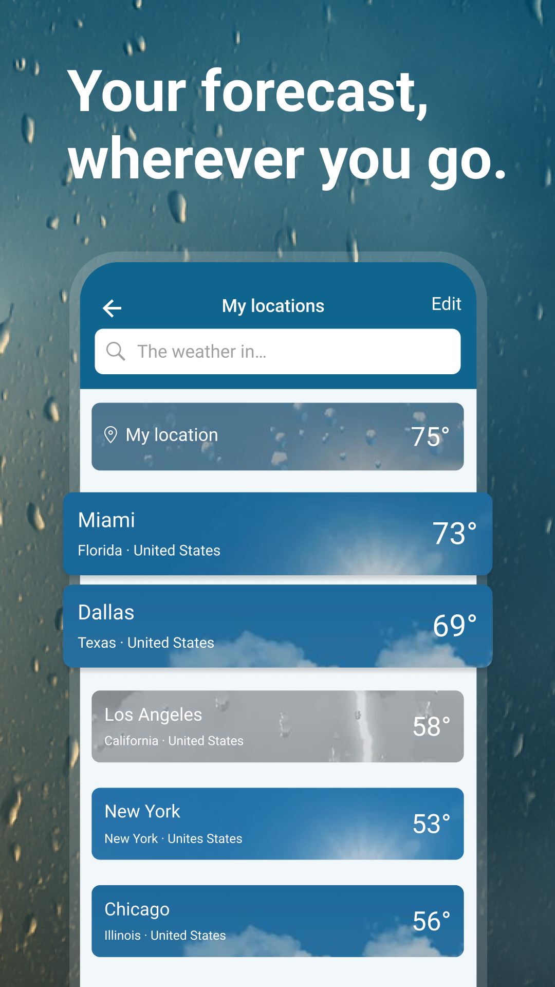 اسکرین شات 5 برنامه Weather & Radar Forecast
