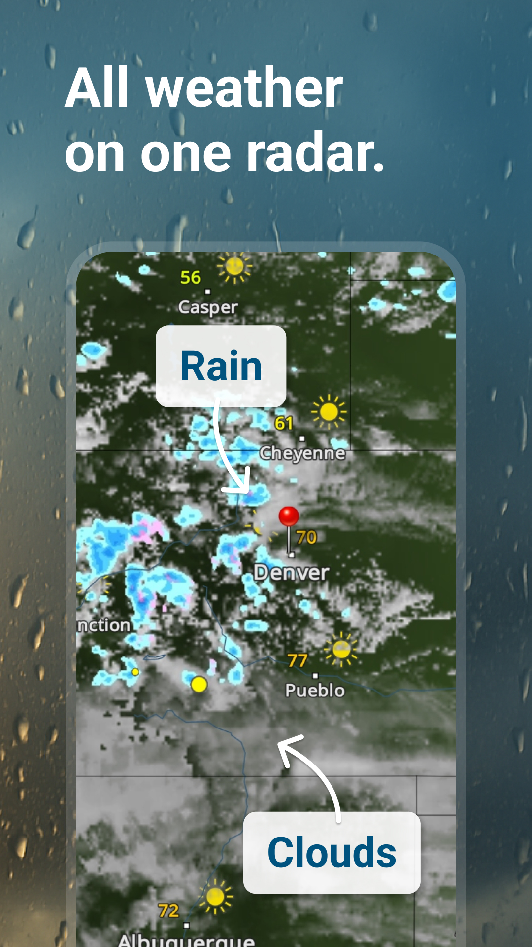 اسکرین شات 1 برنامه Weather & Radar Forecast