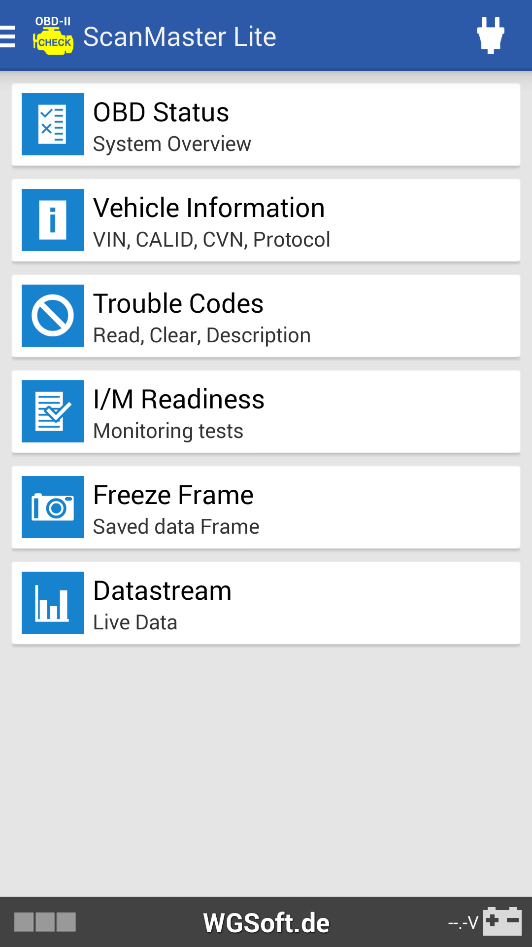 اسکرین شات 1 برنامه ScanMaster for ELM327 OBD-2