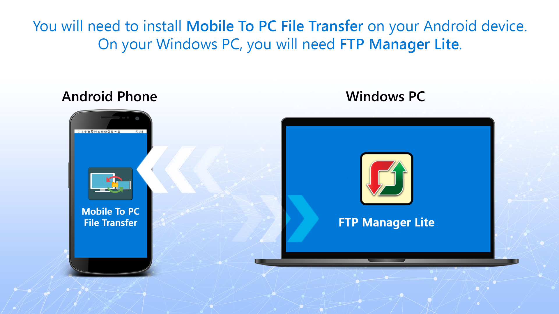 اسکرین شات 4 برنامه Mobile to PC File Transfer
