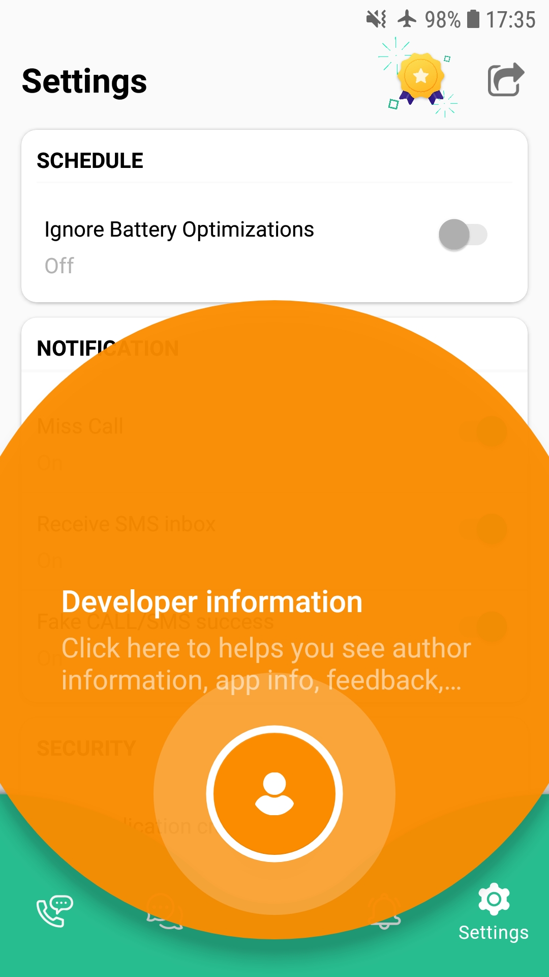 اسکرین شات 6 برنامه Fake Call and Sms