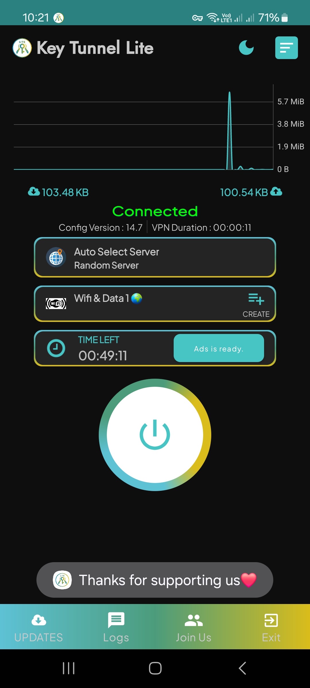 اسکرین شات 4 برنامه Key Tunnel Lite