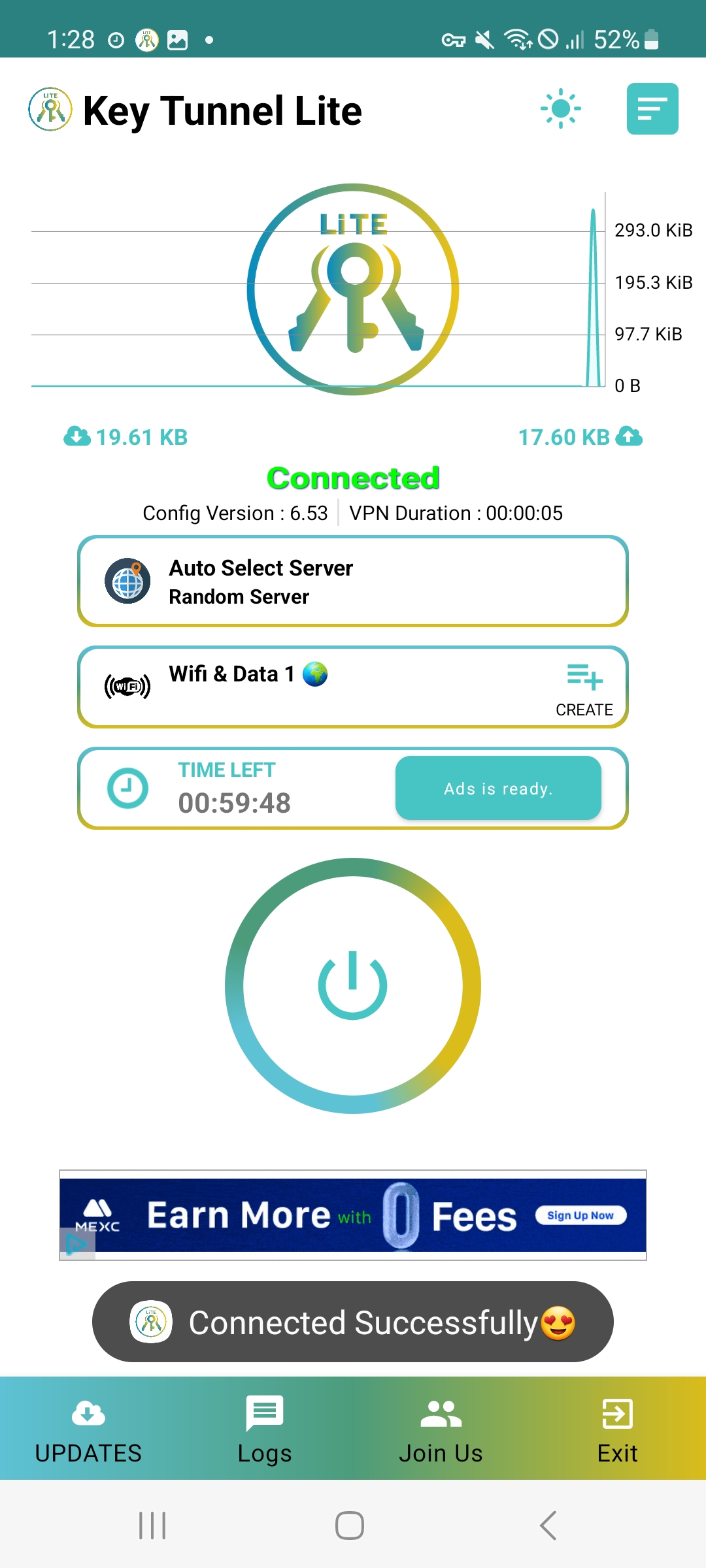 اسکرین شات 1 برنامه Key Tunnel Lite