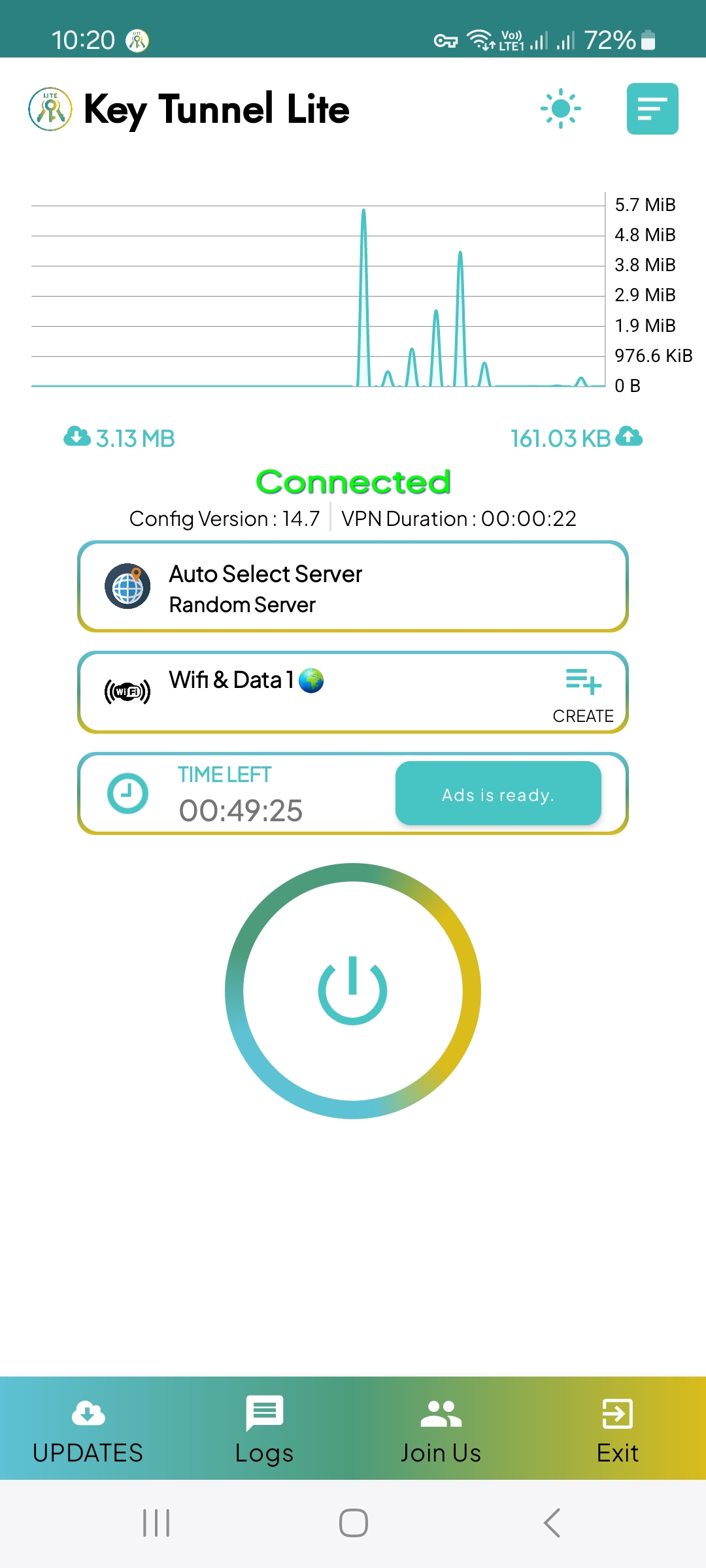 اسکرین شات 1 برنامه Key Tunnel Lite