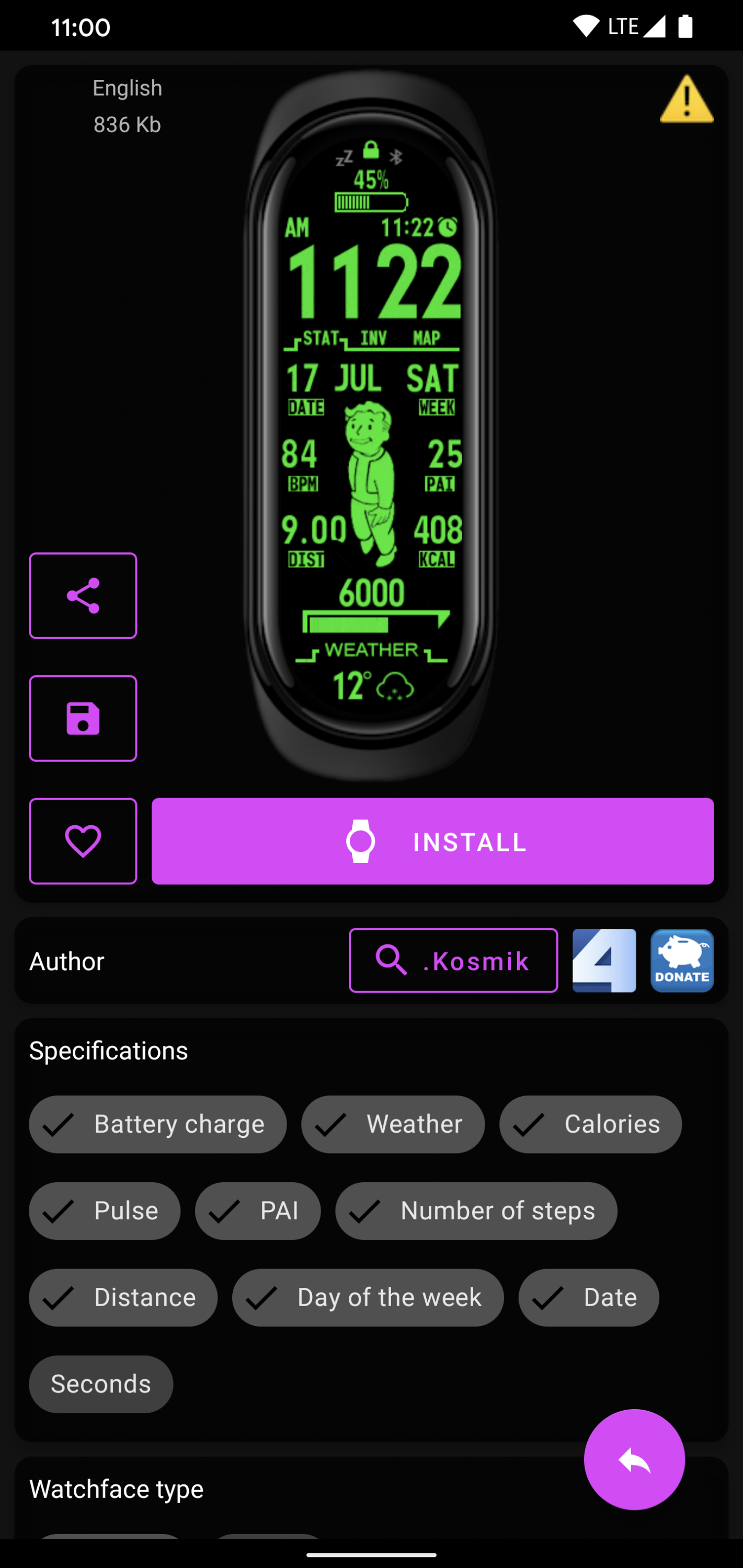 اسکرین شات 3 برنامه MiBand7 WatchFaces