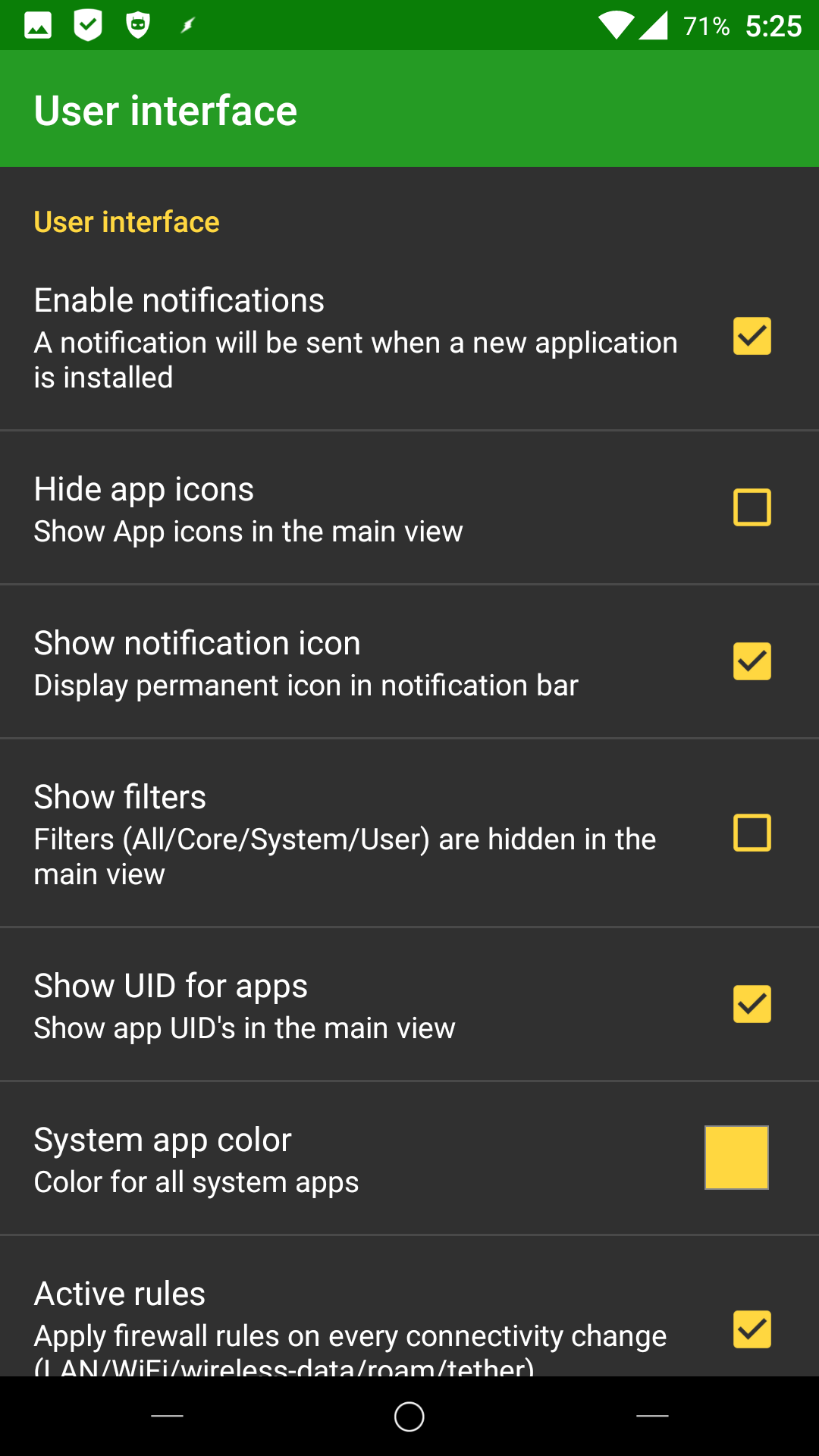 اسکرین شات 3 برنامه AFWall+ (Android Firewall +)