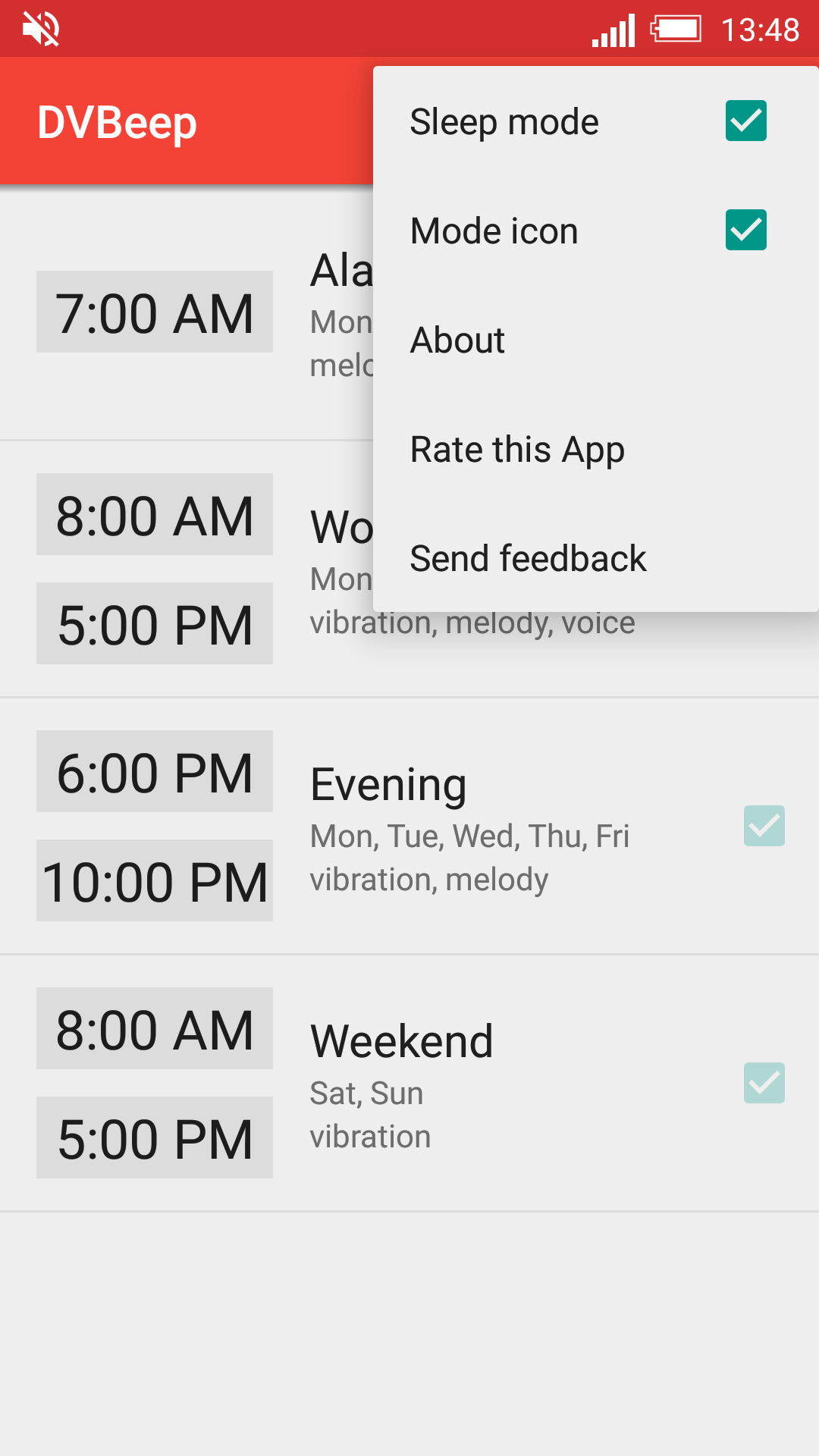 اسکرین شات 8 برنامه Speaking clock DVBeep