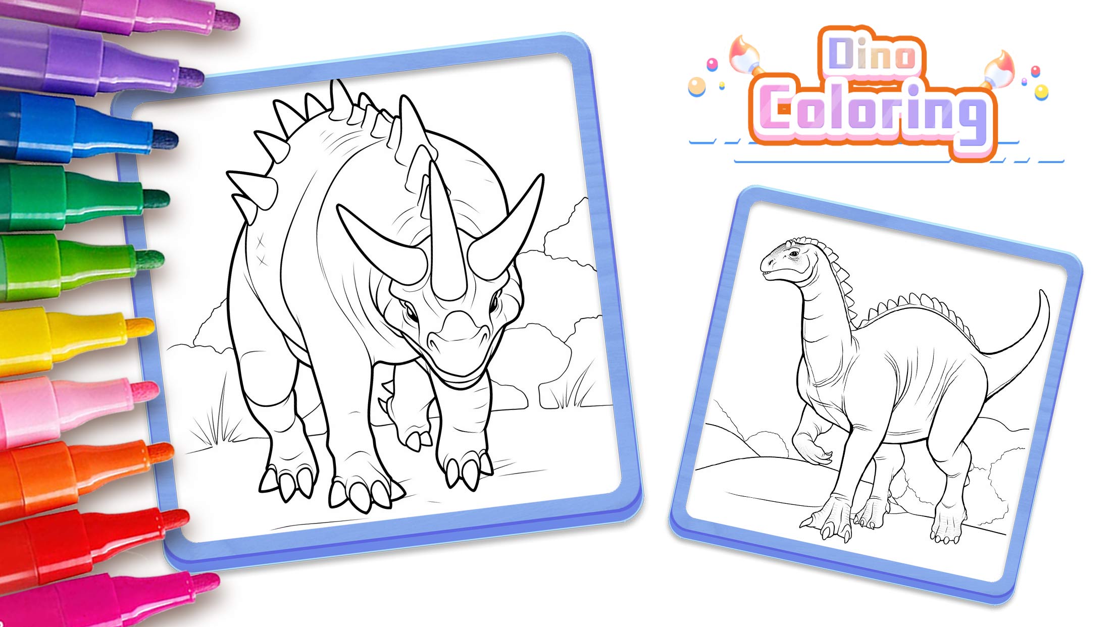 اسکرین شات 8 بازی Dino Coloring: Dinosaur games