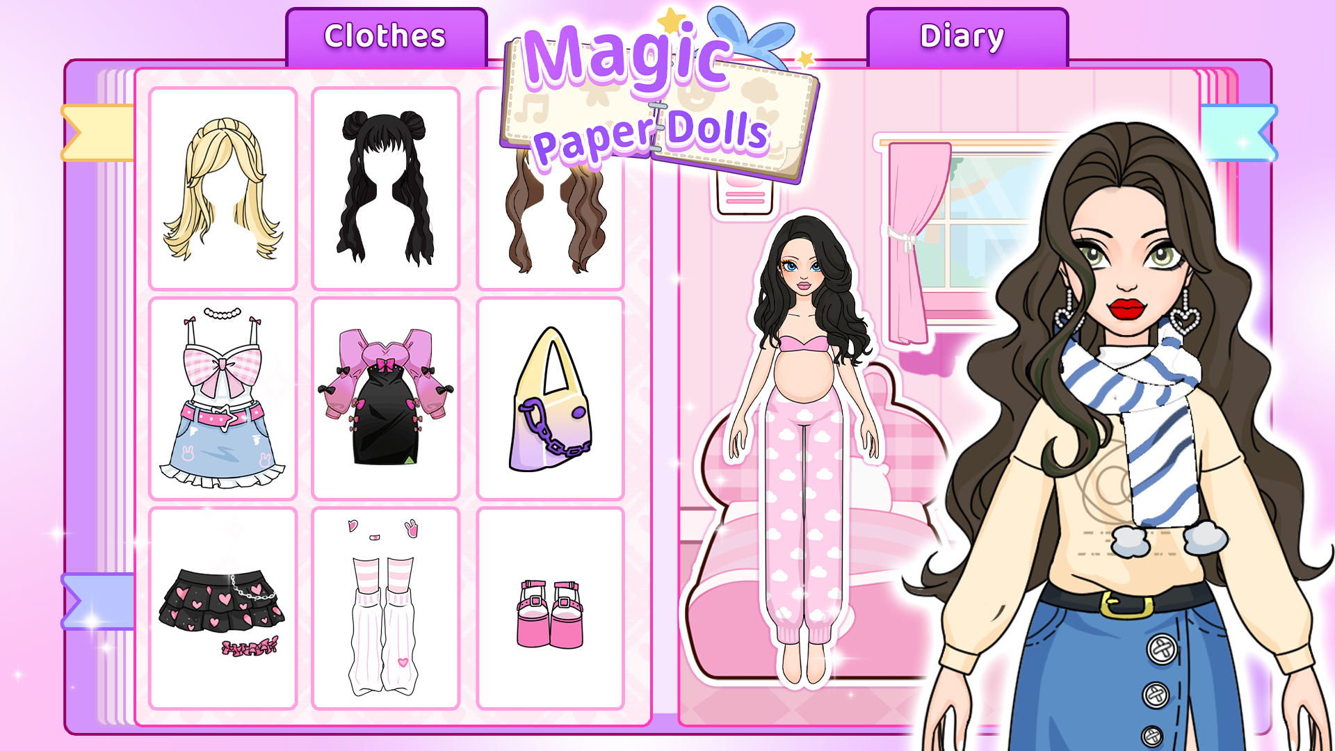 اسکرین شات 8 بازی Magic Paper Dolls Dress Up DIY