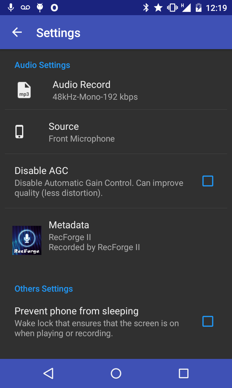 اسکرین شات 6 برنامه RecForge II: Voice Recorder