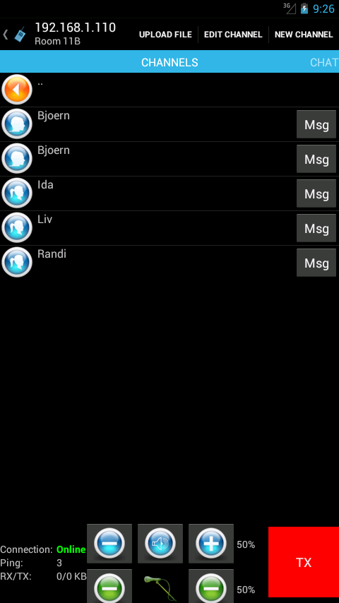 اسکرین شات 2 برنامه TeamTalk