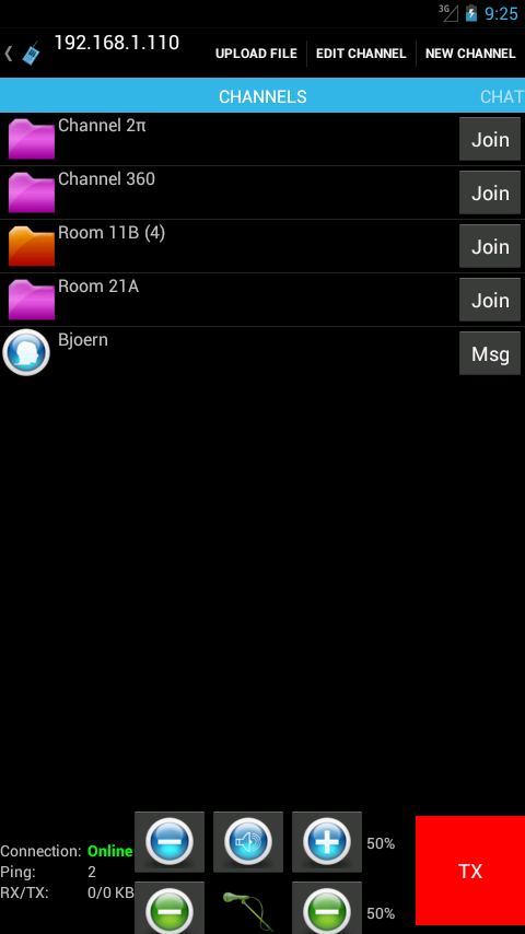 اسکرین شات 1 برنامه TeamTalk