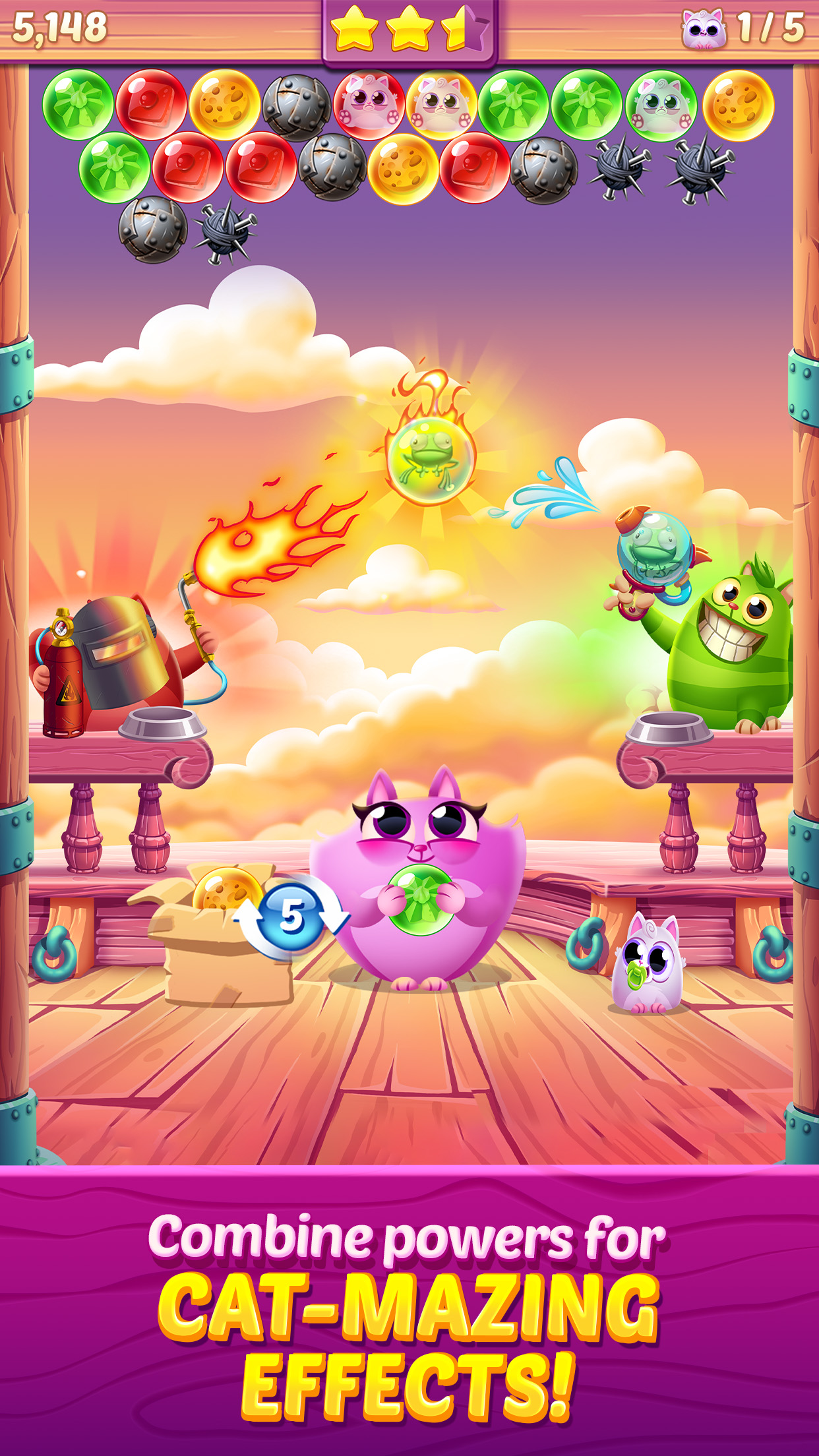اسکرین شات 5 بازی Cookie Cats Pop - Bubble Pop