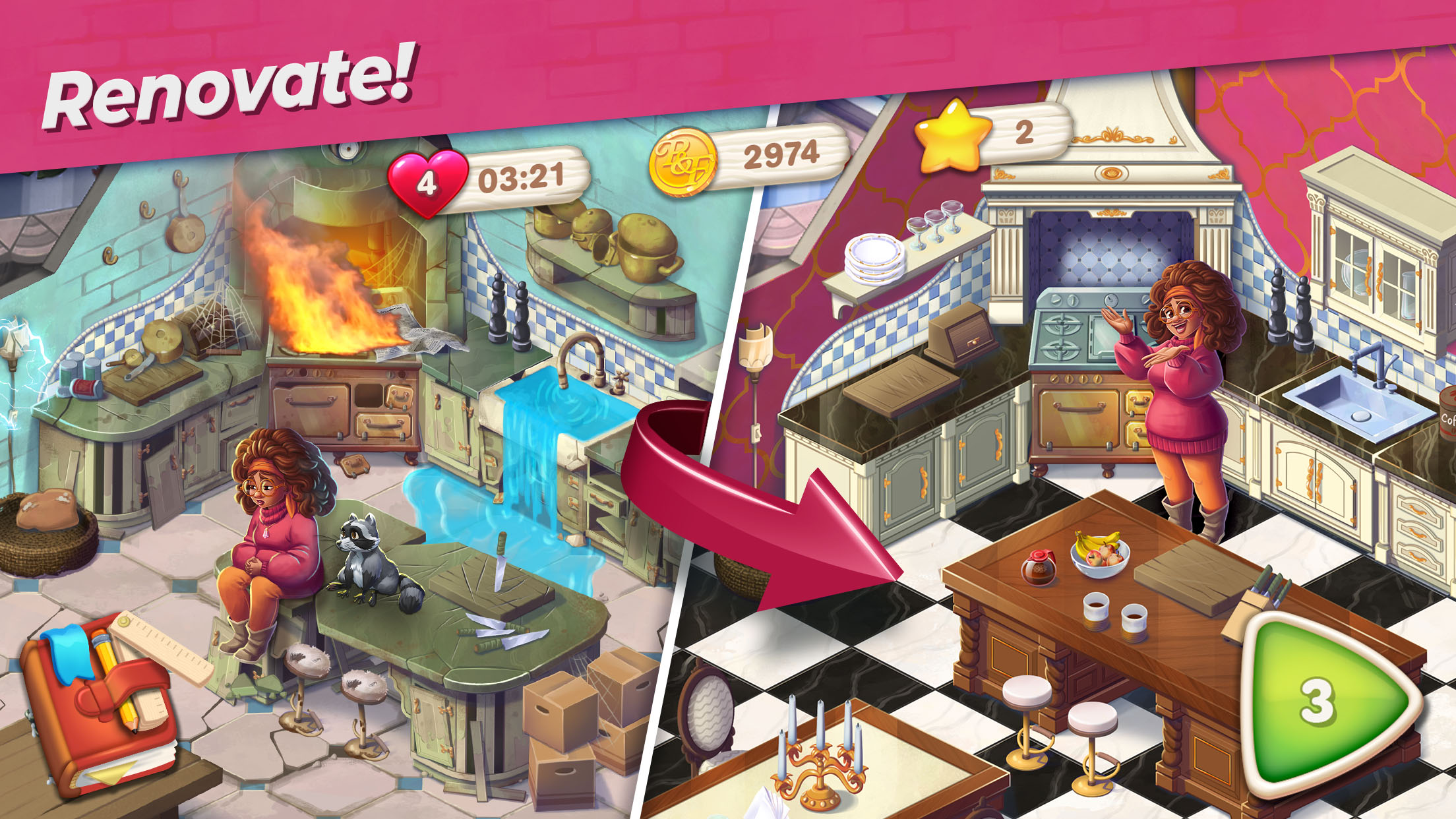 اسکرین شات 4 بازی Penny & Flo: Home Renovation