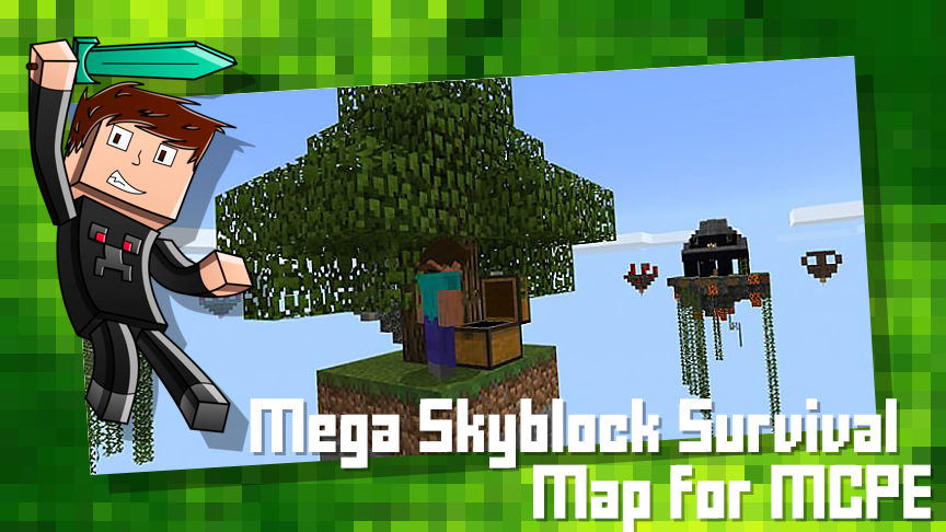 اسکرین شات 1 برنامه Mega Skyblock Survival Map for