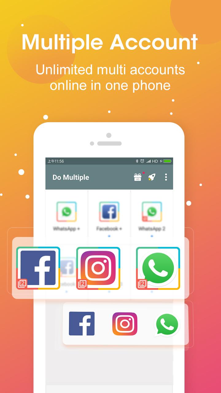 اسکرین شات 1 برنامه DO Multiple Accounts & Clone