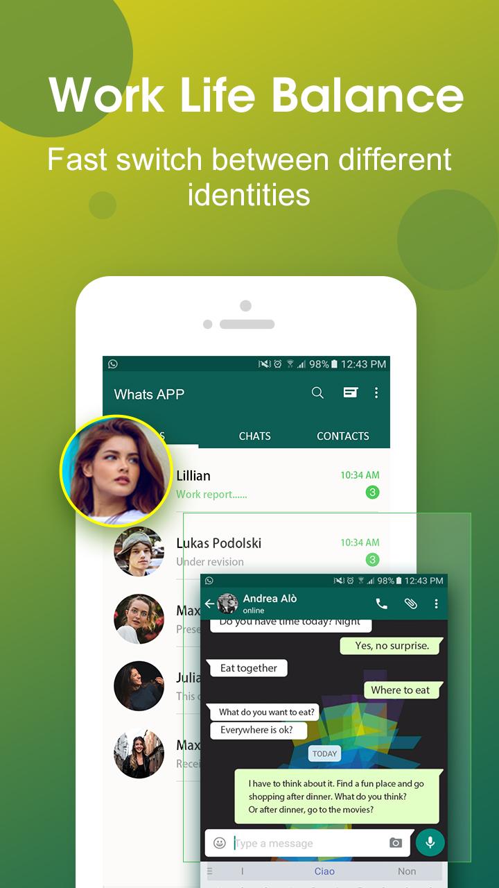 اسکرین شات 2 برنامه DO Multiple Accounts & Clone