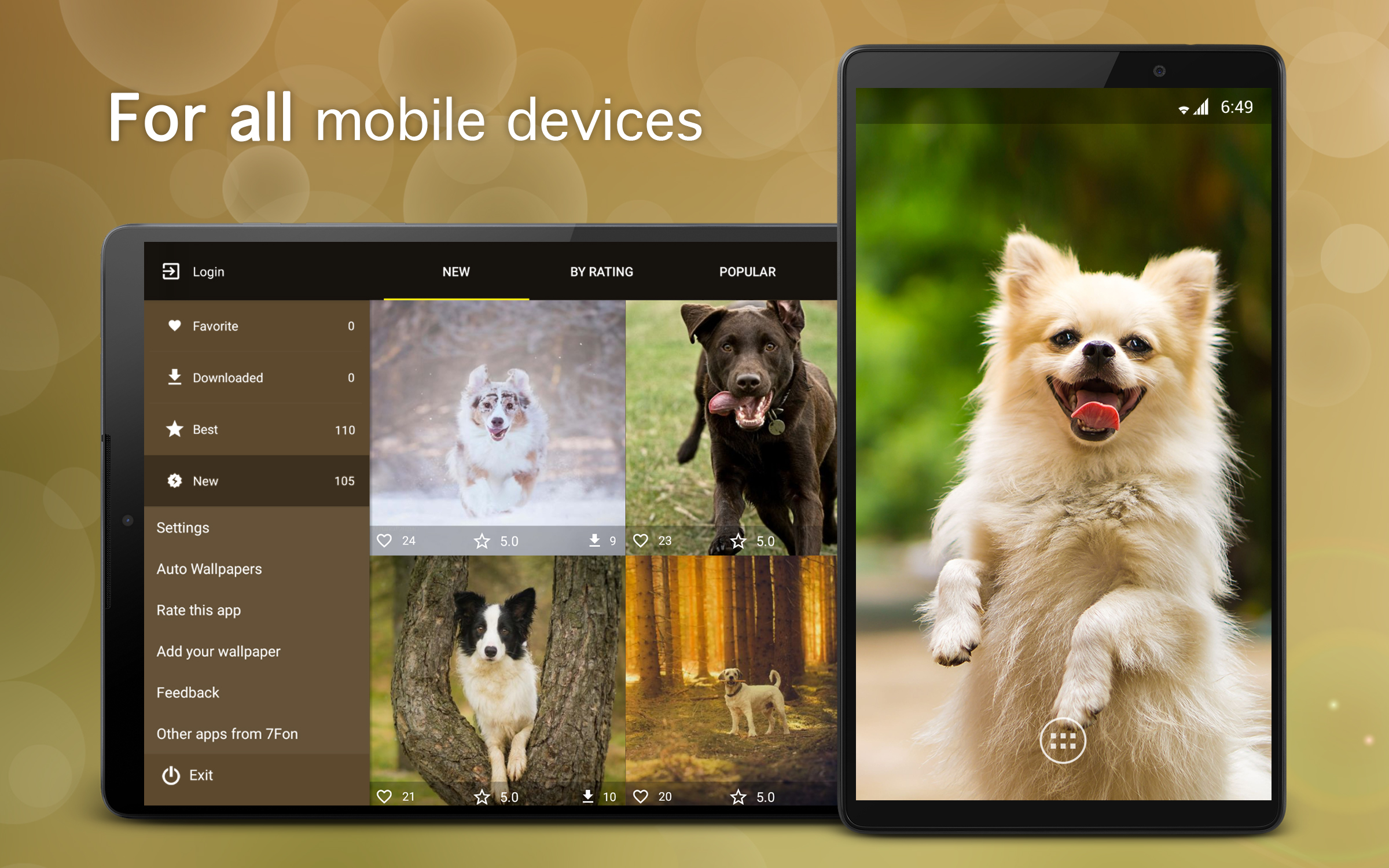 اسکرین شات 6 برنامه Dog Wallpapers & Puppy 4K