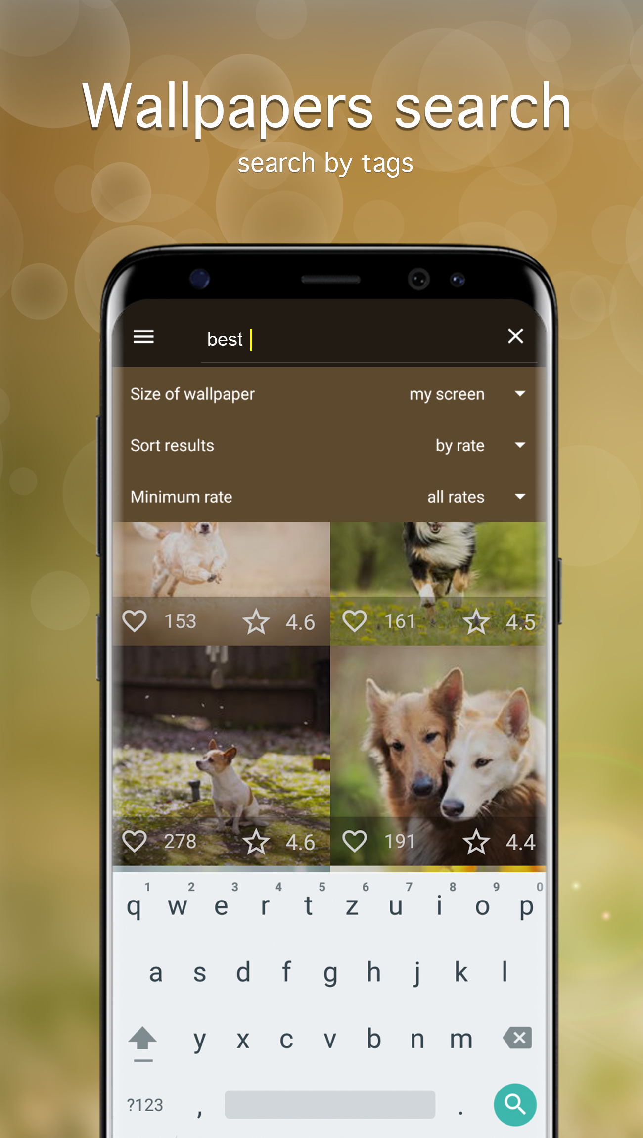 اسکرین شات 3 برنامه Dog Wallpapers & Puppy 4K