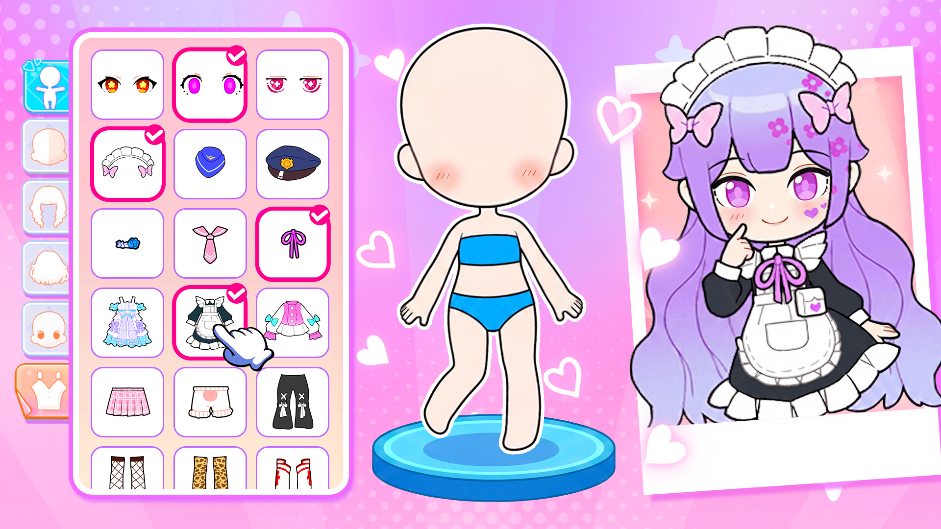 اسکرین شات 6 بازی Doll Makeup: Dress up for kids