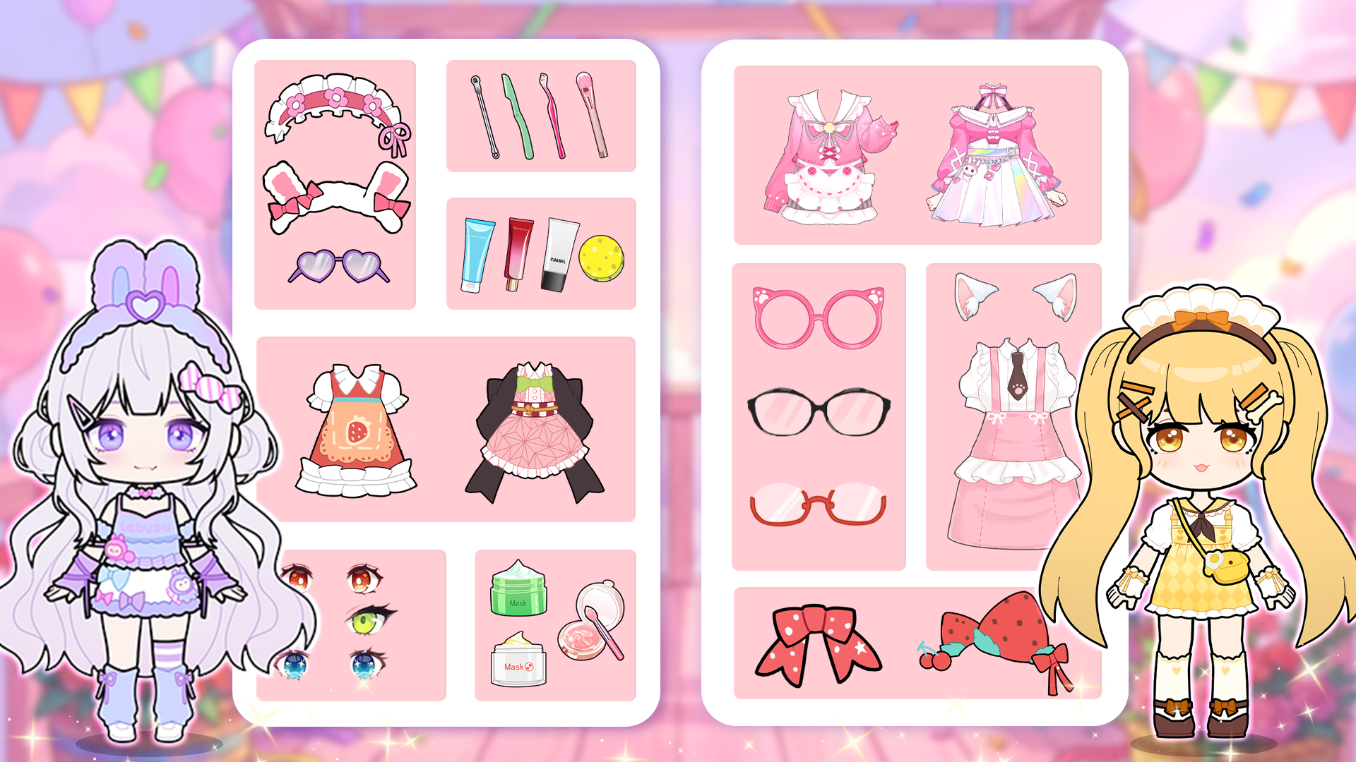 اسکرین شات 5 بازی Doll Makeup: Dress up for kids