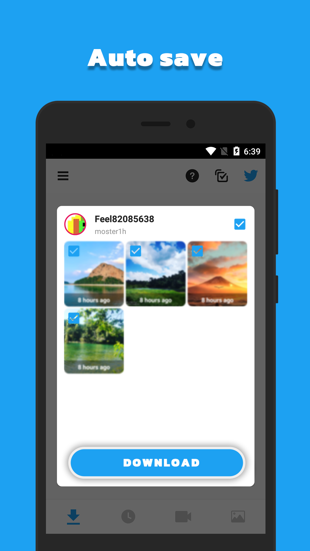 اسکرین شات 2 برنامه Video Downloader for Twitter