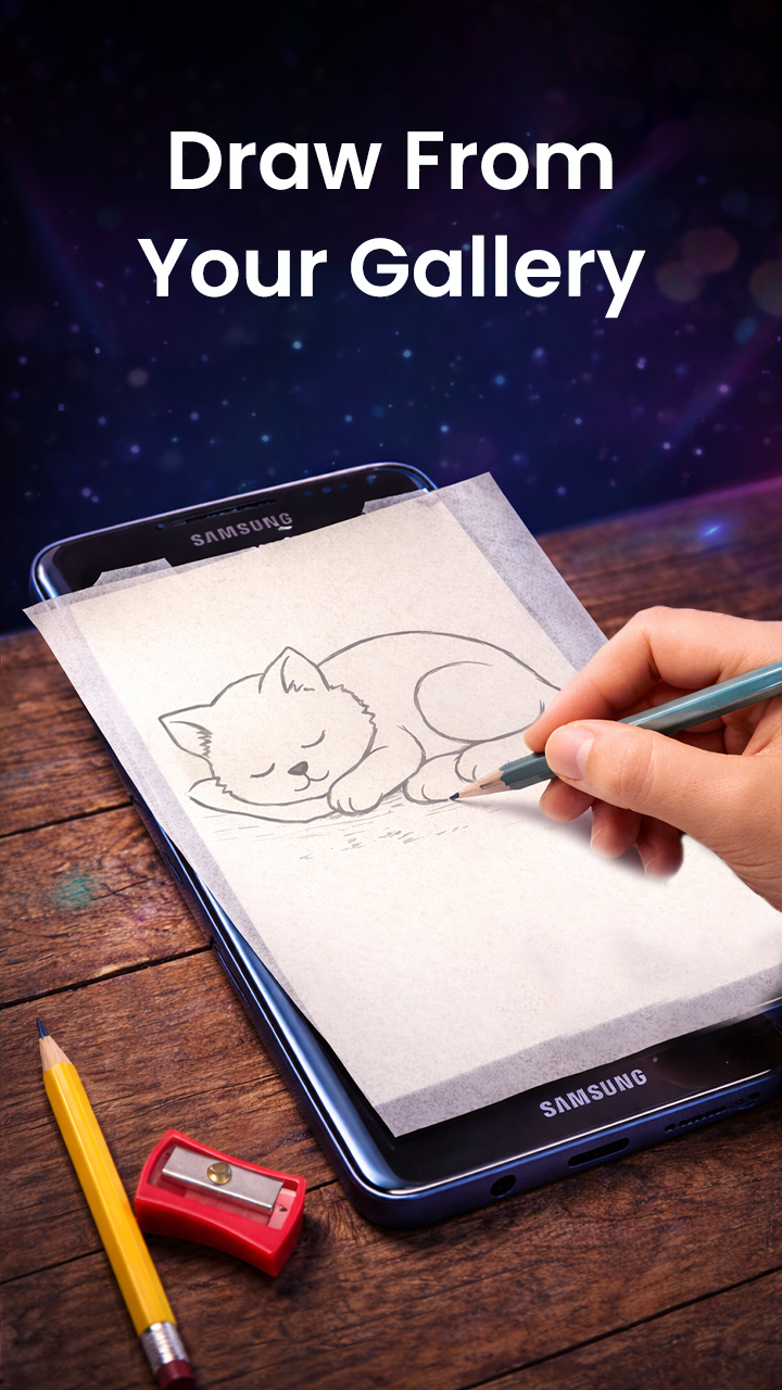 اسکرین شات 4 برنامه AI Drawing : Trace & Sketch