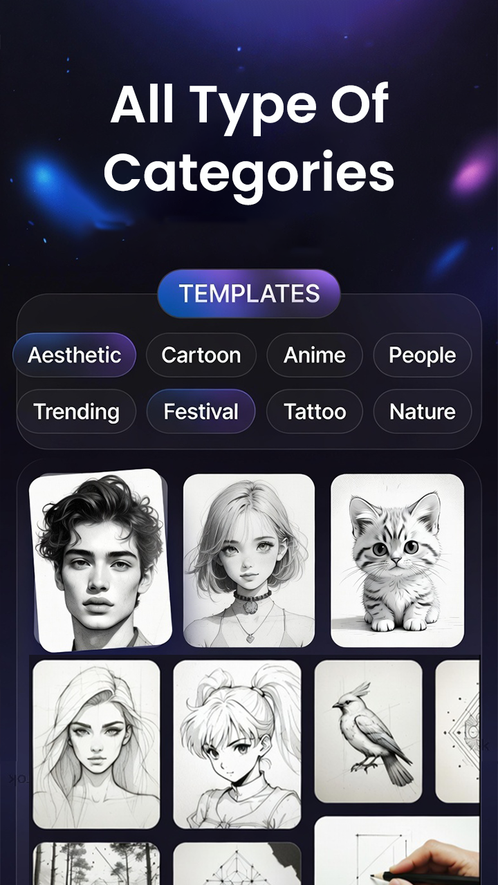 اسکرین شات 2 برنامه AI Drawing : Trace & Sketch