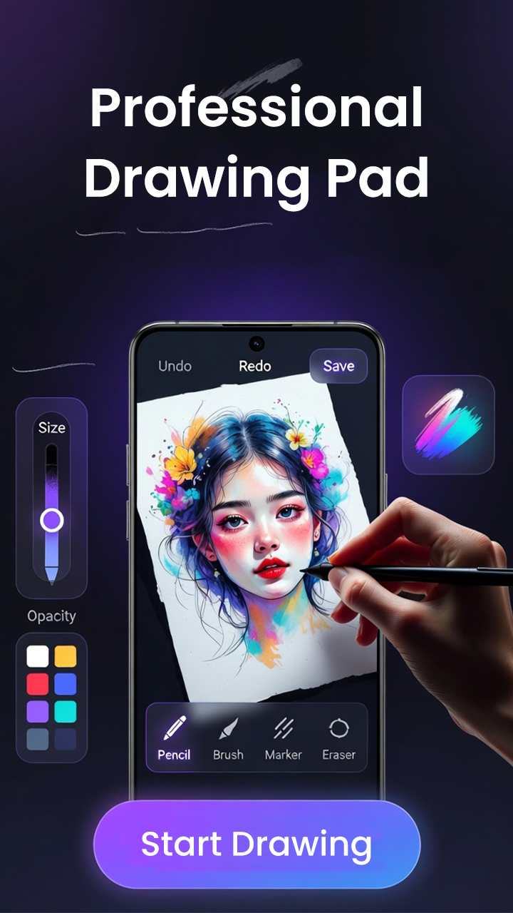 اسکرین شات 6 برنامه AI Drawing : Trace & Sketch