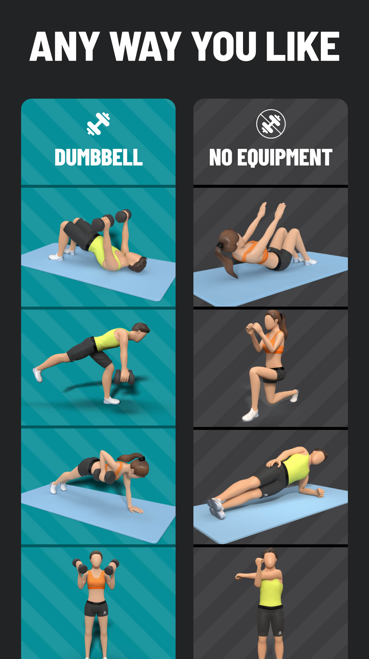 اسکرین شات 4 برنامه Dumbbell Workout at Home
