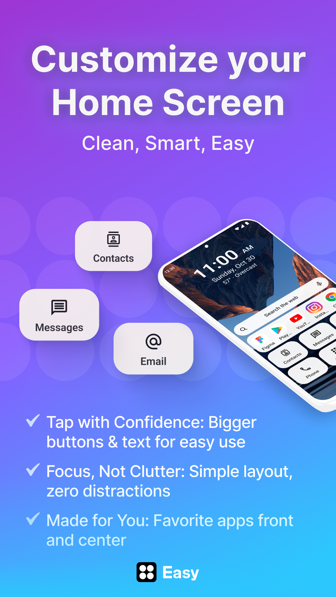اسکرین شات 1 برنامه Easy Homescreen