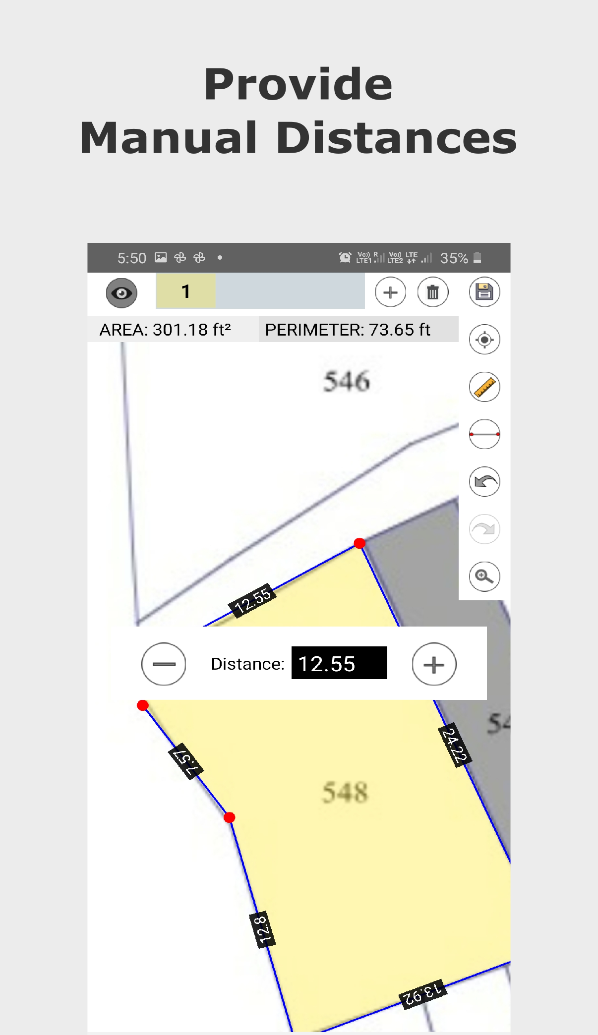 اسکرین شات 8 برنامه Easy Area : Land Area Measure