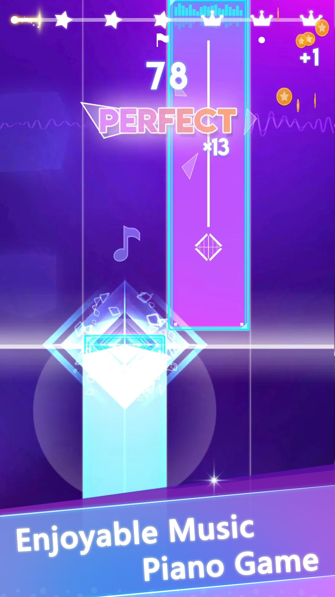 اسکرین شات 1 بازی EDM Piano - Magic Fire Tiles