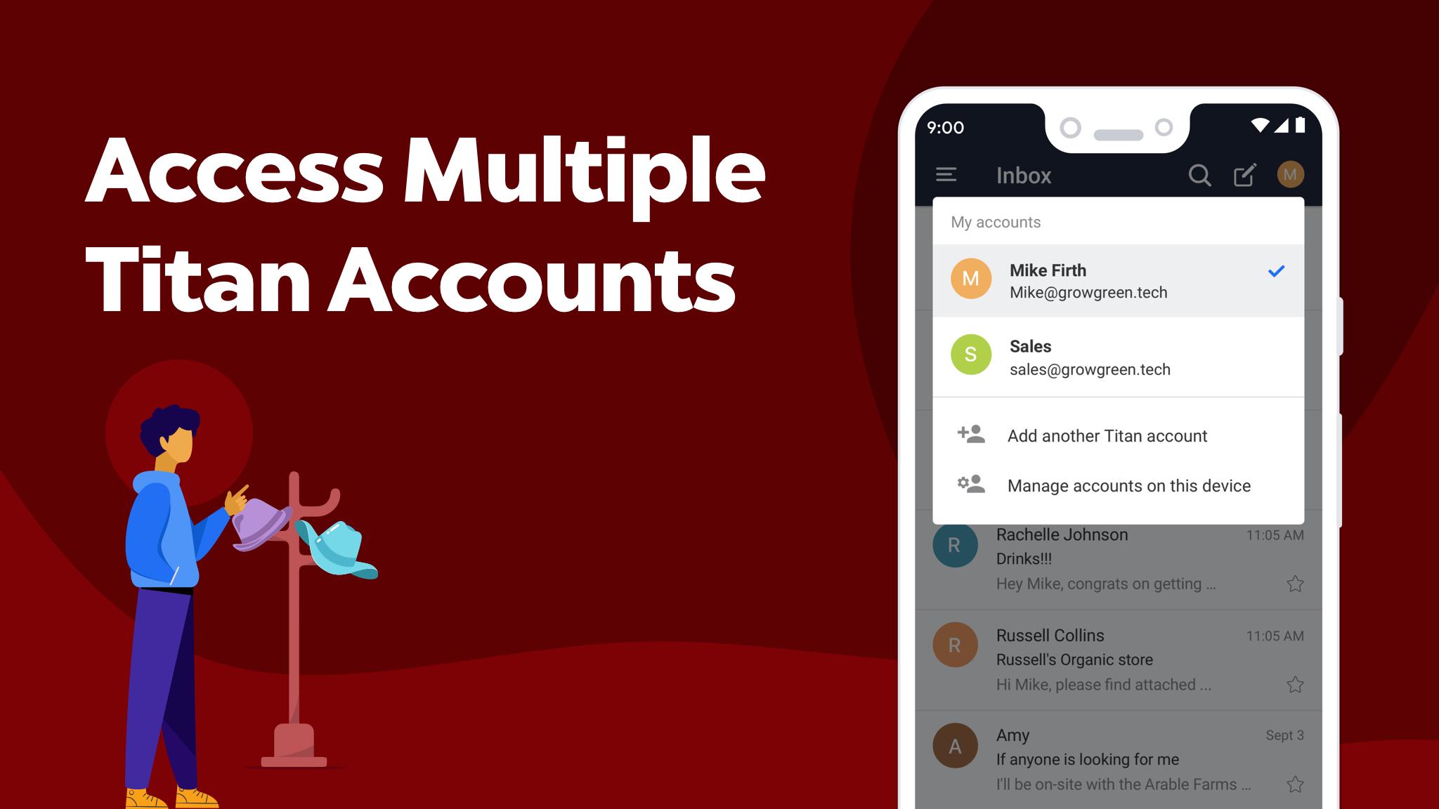 اسکرین شات 6 برنامه Titan Email: Contacts,Calendar