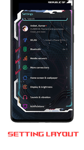 اسکرین شات 1 برنامه R0G_v4 EMUI 9/10/11 Theme