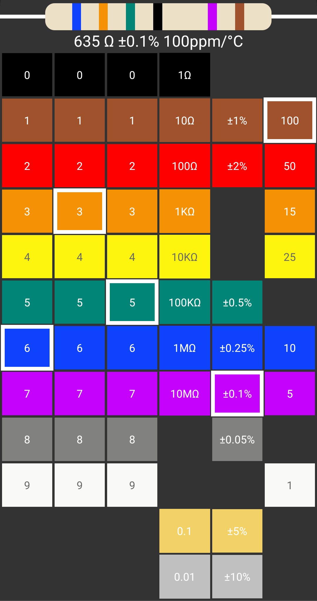 اسکرین شات 5 برنامه Resistor calculator